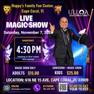 Ulloa Magic Live Show — November 7, 2026 — 4:30 PM